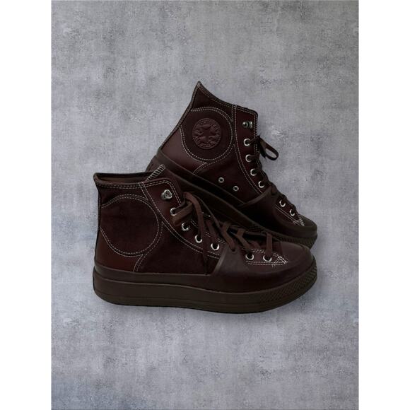 Converse Chuck Taylor Construct Hi Sneaker A05616C Mens Sz 11 Brown Suede Skate - Picture 1 of 7